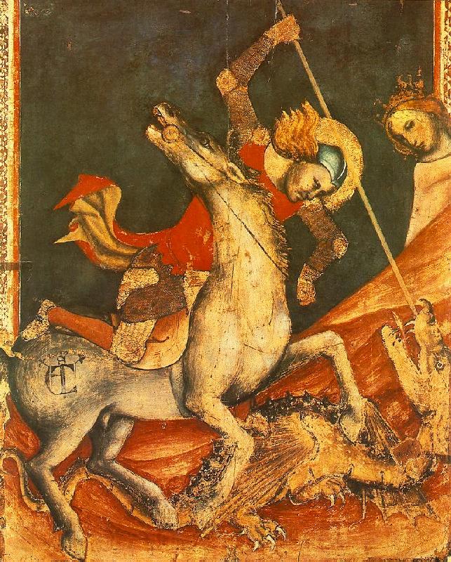 VITALE DA BOLOGNA St George 's Battle with the Dragon France oil painting art